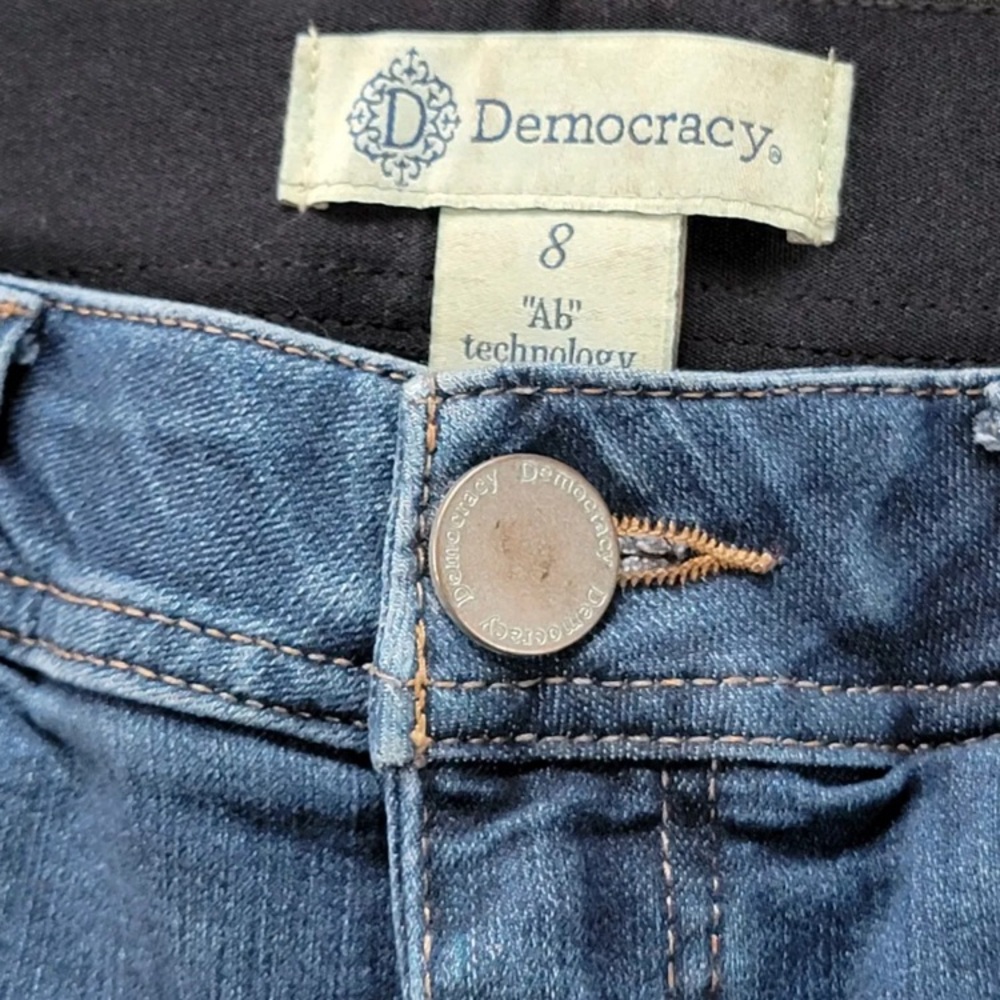Democracy "Ab" Technology Women's 6 Pocket Blue Jeans Stretch Size 8 - Picture 6 of 11